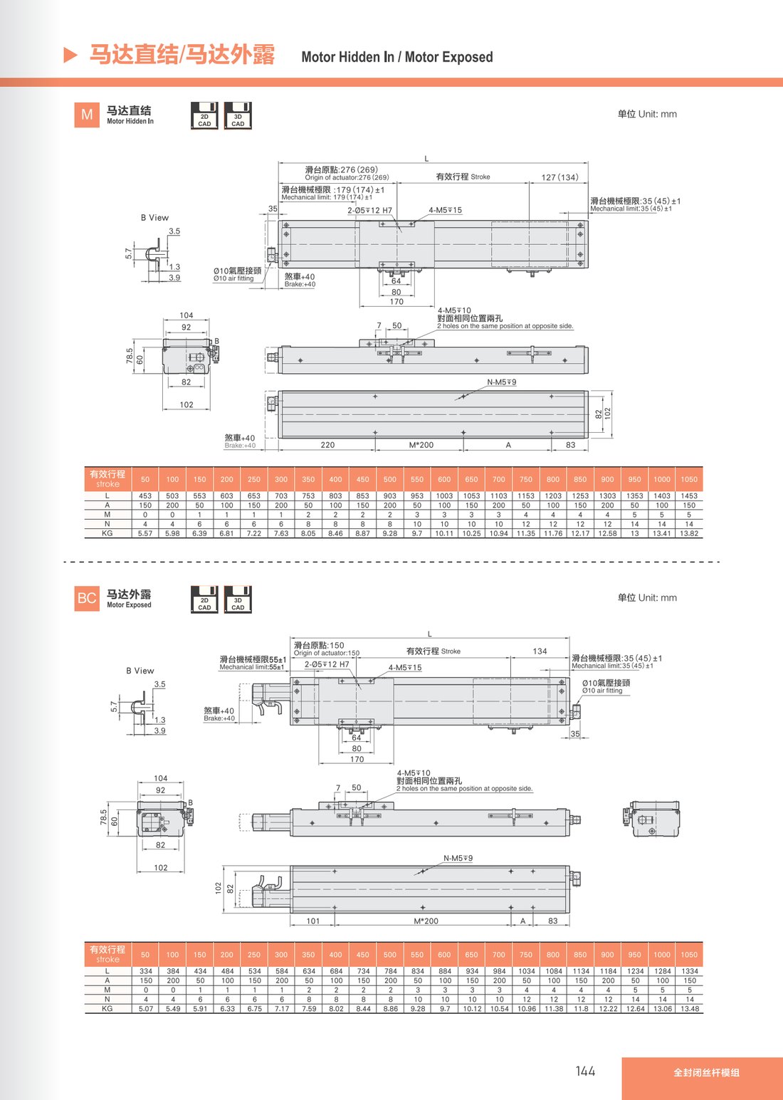 Fully Enclosed Lead Screw Module