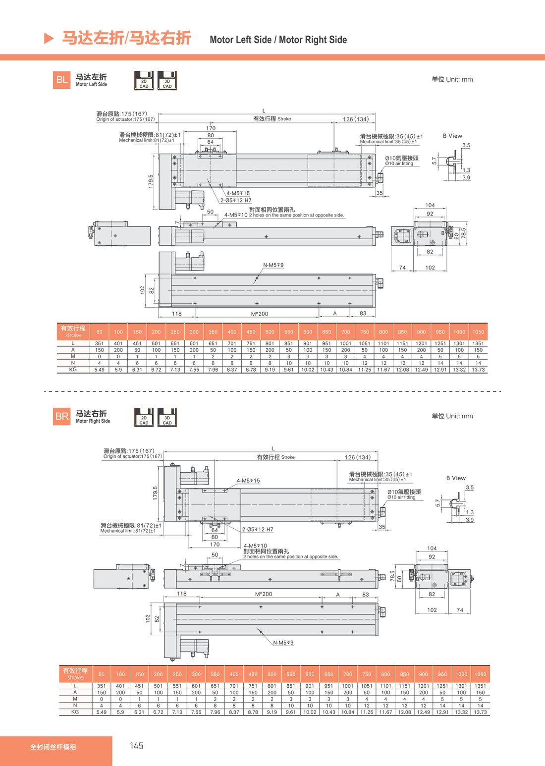 Fully Enclosed Lead Screw Module