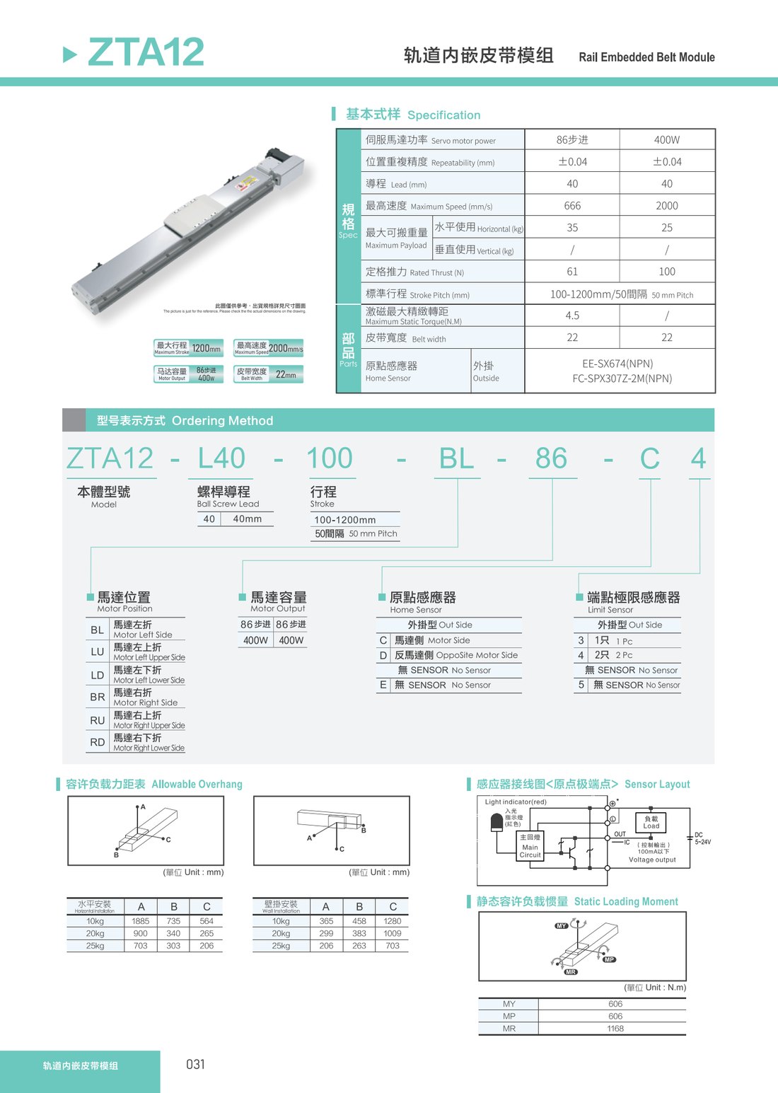 Rail Embedded Belt Module